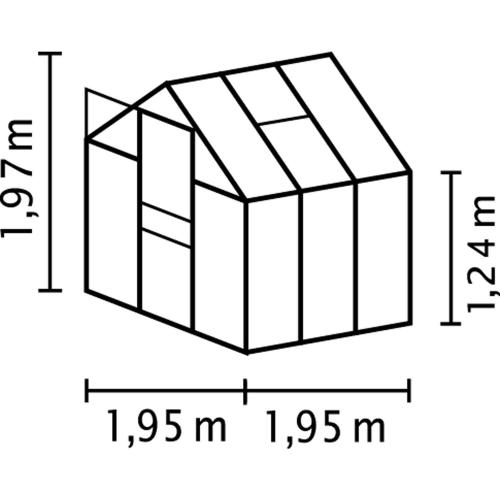 skleník VITAVIA VENUS 3800 PC 6 mm čierny