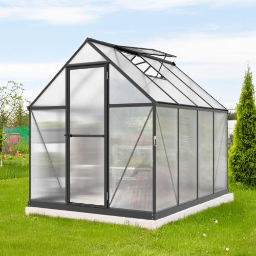 skleník LANITPLAST SARANA 6x8 PC 4 mm čierny