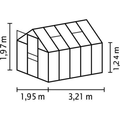 skleník VITAVIA VENUS 6200 PC 4 mm čierny