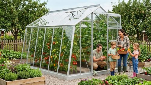 skleník LANITPLAST LIMES Viva V7/6  2,47x5,95 m číre sklo 3 mm