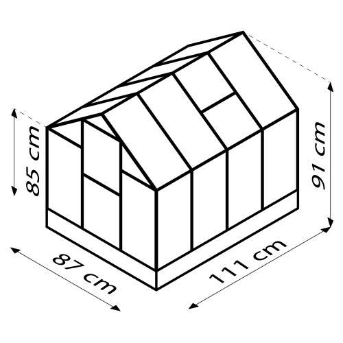 miniskleník VITAVIA MERLIN PC 4 mm strieborný (2851)